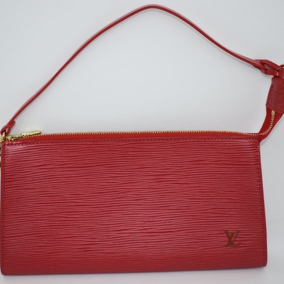 Louis Vuitton Red Epi Leather Pochette - Picture 1 of 8